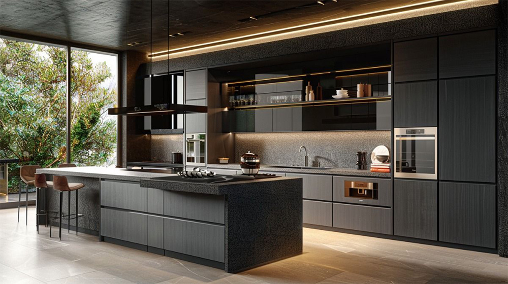 Deep Grey Island Grand Mansion Style