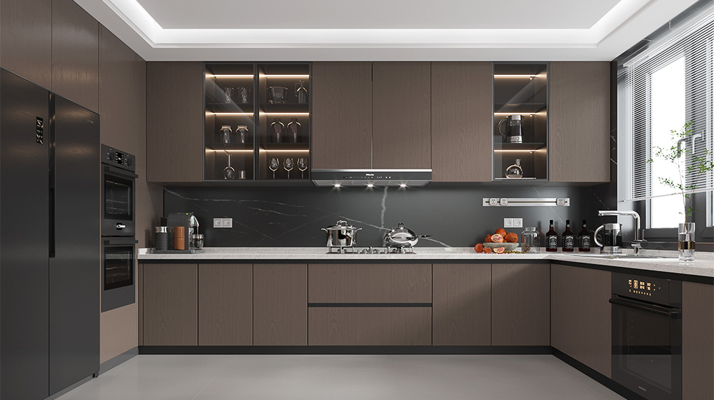 Coffee Grey Splicing Style
