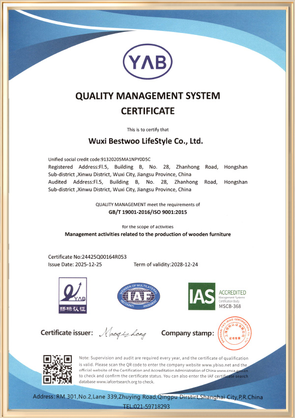 CERTIFICATE QUALITY MANAGEMENT SYSTEM