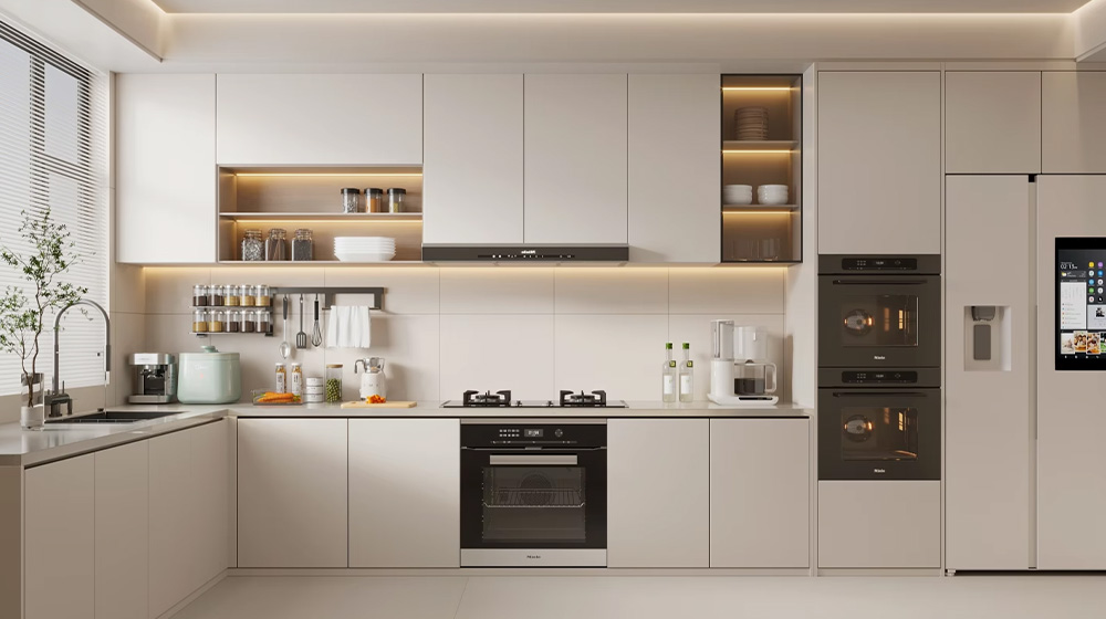 Handle free Cream Kitchen