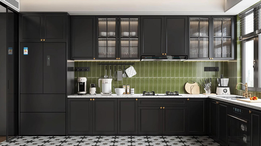 Retro green contrasting style