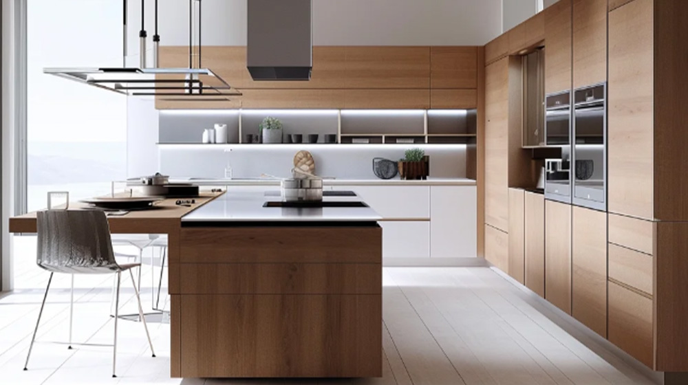 Integrated Wooden Wind Catering Kitchen