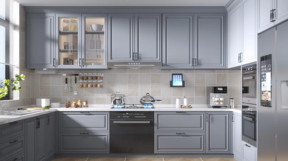 Light Grey Blue Molded Style