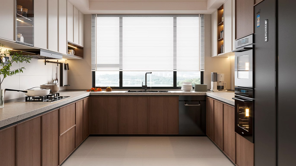 Light and Dark Wood Color blocked Style