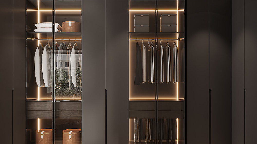 Double glass door style