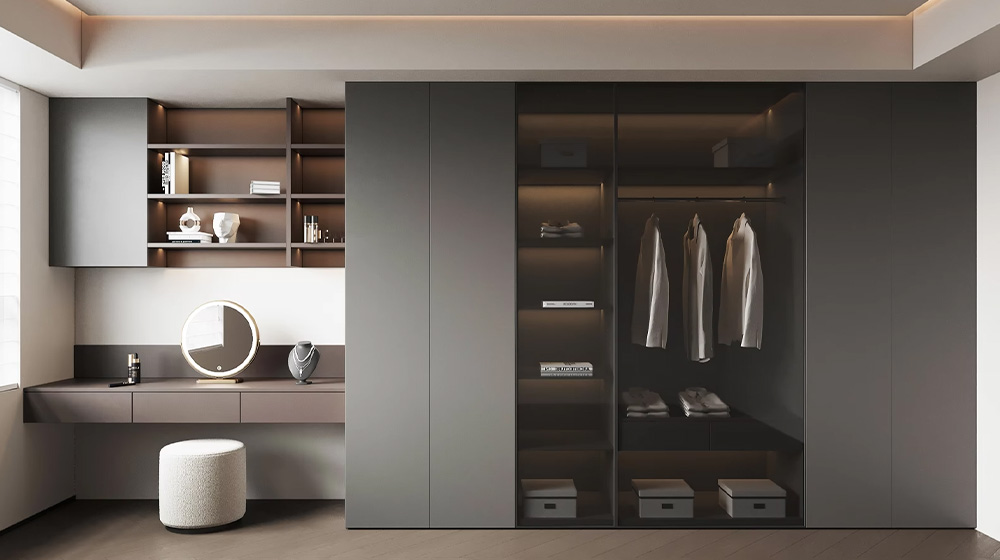 Suspended dressing table style