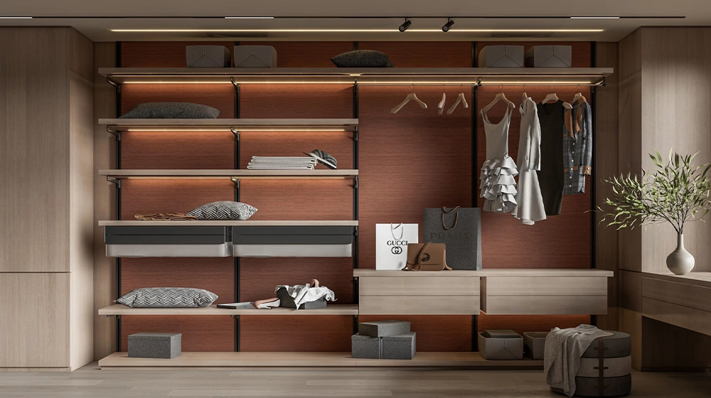 Wall mounted storage style