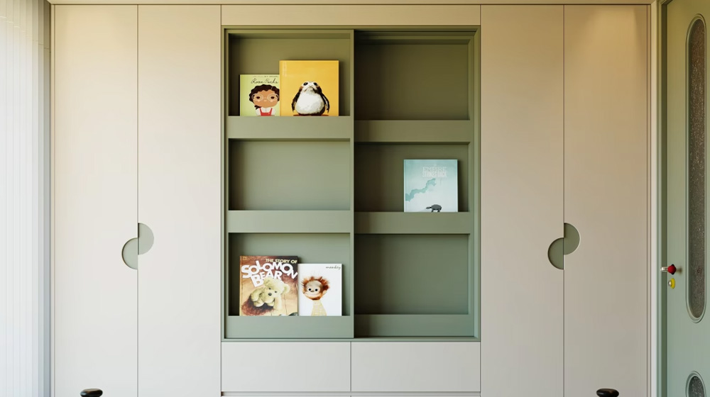 Children's room color blocked design