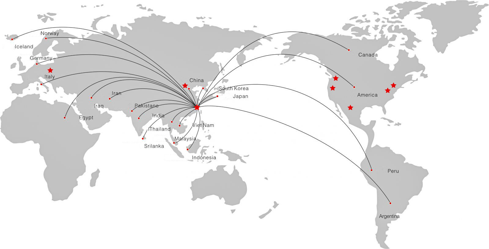 Our customers are spread all over the world